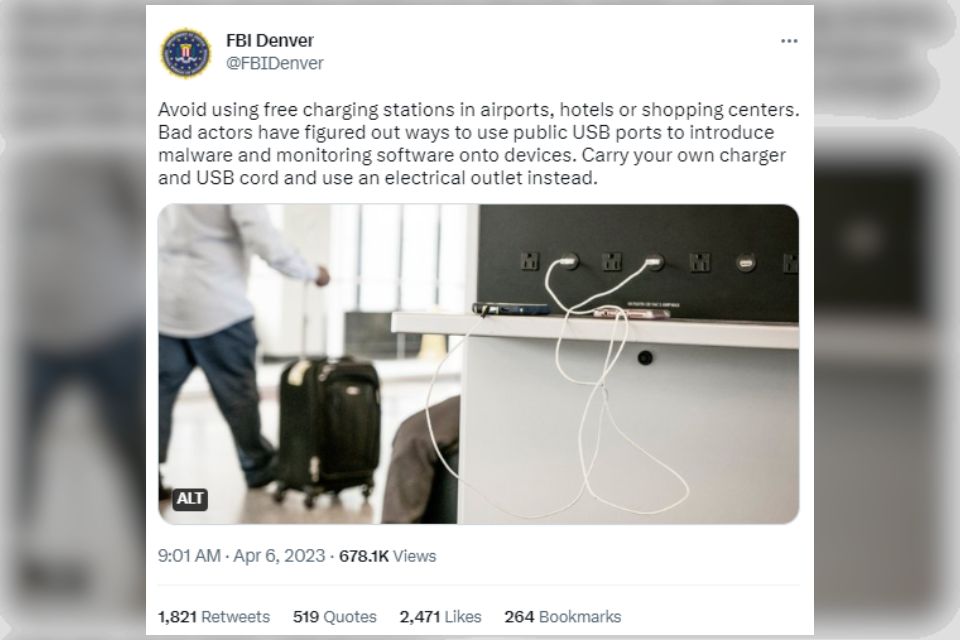 Tweet publicado pelo FBI Denver no dia 6 de abril de 2023.
