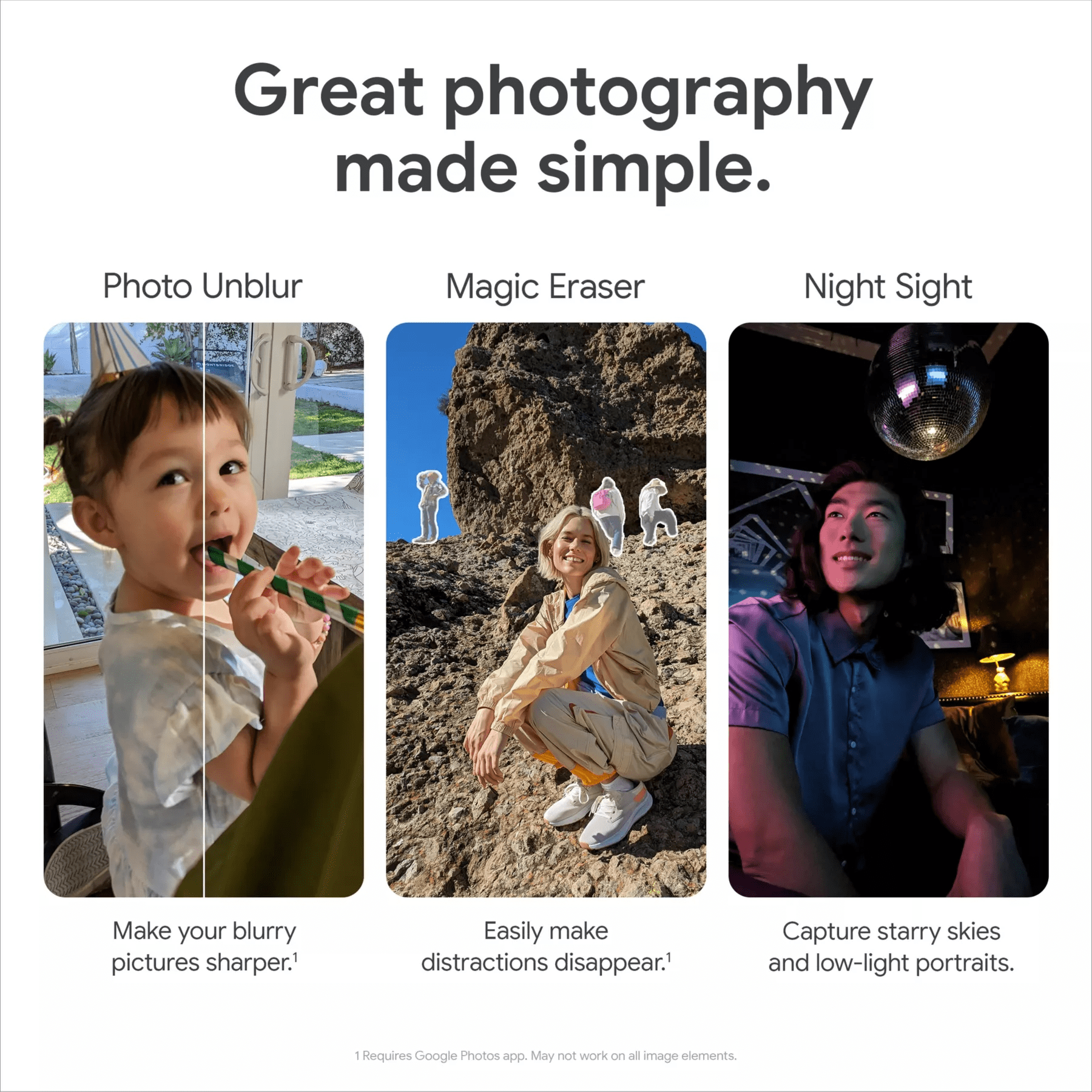 Donos do Google Pixel 7a poderão usar as ferramentas do app Fotos para editar imagens.