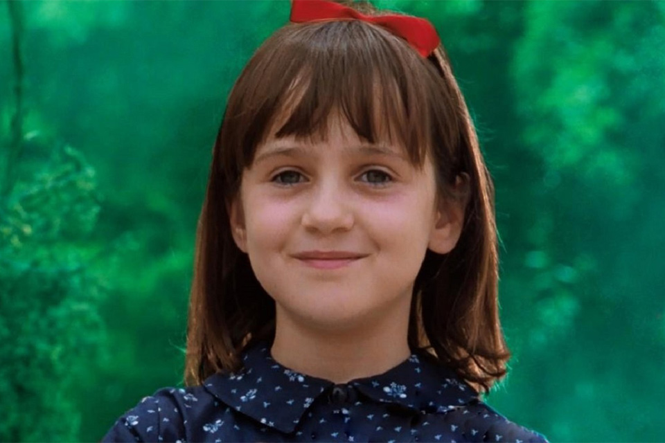 Mara Wilson em Matilda (1996).