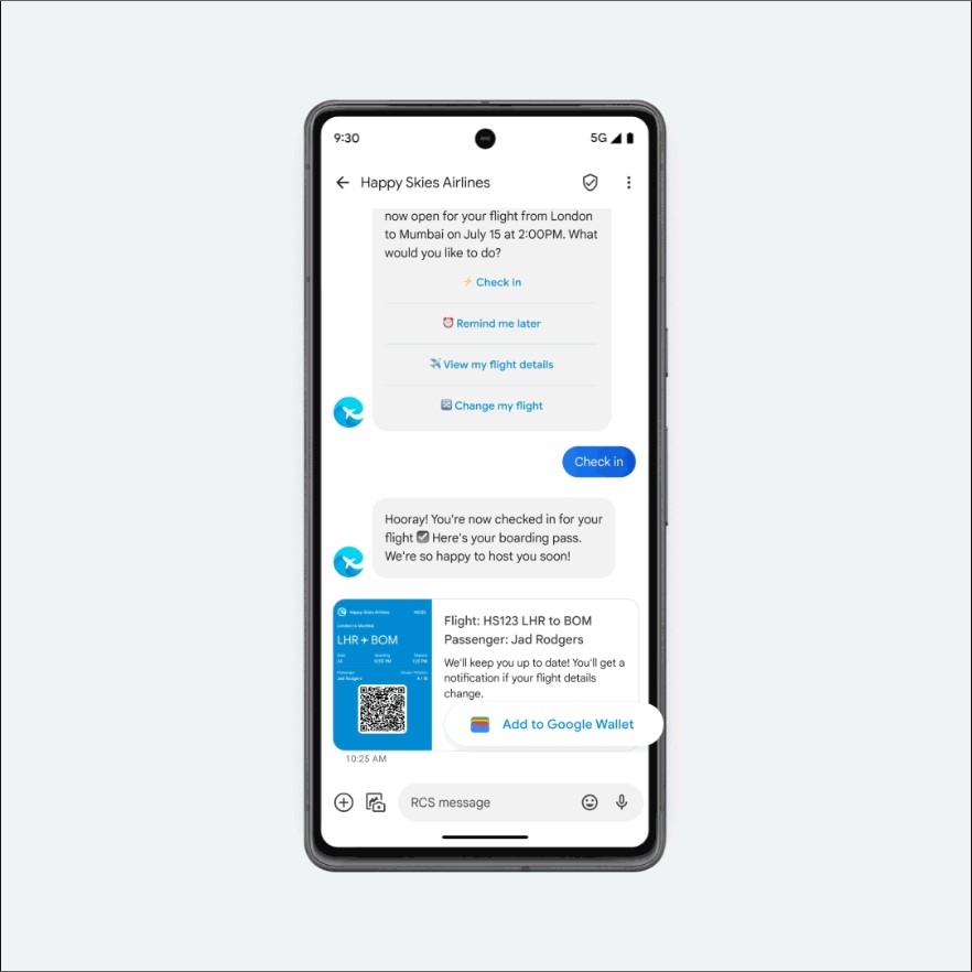 Users will soon receive tickets via SMS and save them to Google Wallet.