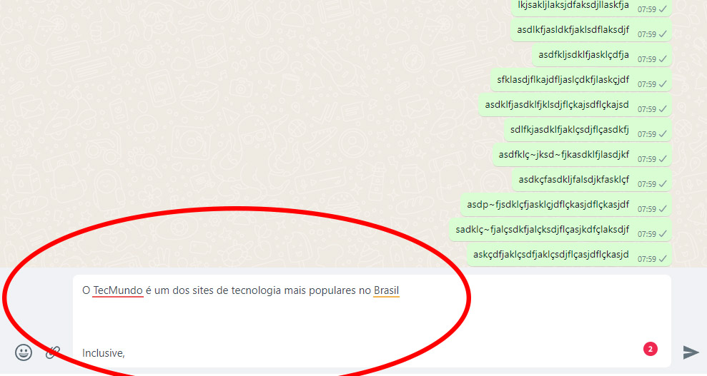 Como pular linha no whatsapp web tecmundo