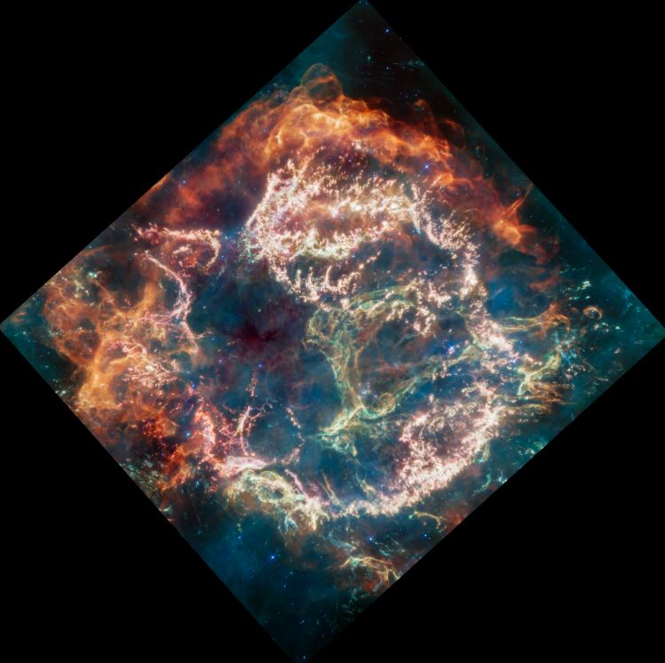 Cas A is a supernova remnant in the constellation Cassiopeia.