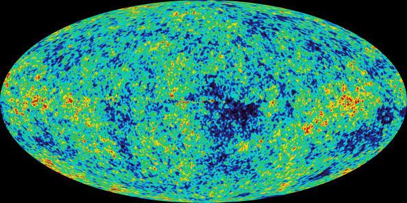 Mapa da radiação cósmica de fundo obtida pela missão Planck da ESA.
