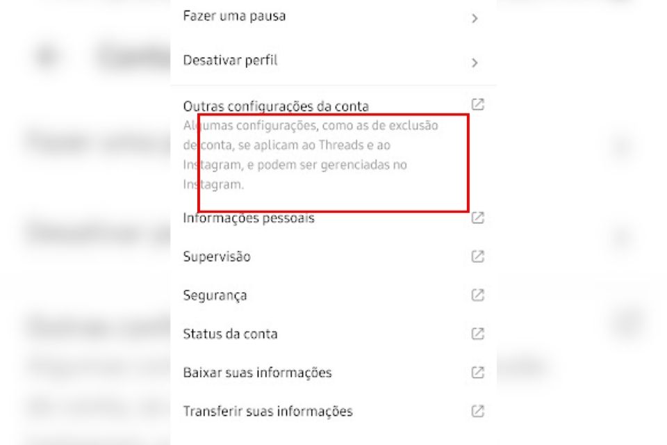 As configurações são compartilhadas entre as plataformas.