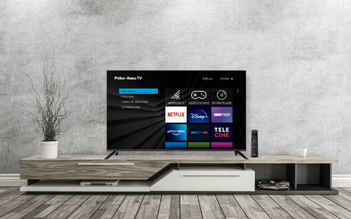 Philco's 32 inch Smart LED TV comes with the Roku system.
