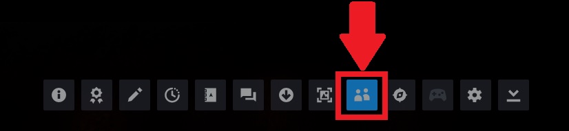 The option "Friends list" is on this icon at the bottom of the screen.