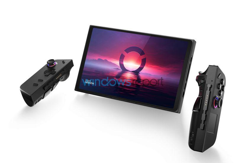 Lenovo Legion Go terá controles presos à tela, tal como vemos no Nintendo Switch. (Fonte: Windows Report)