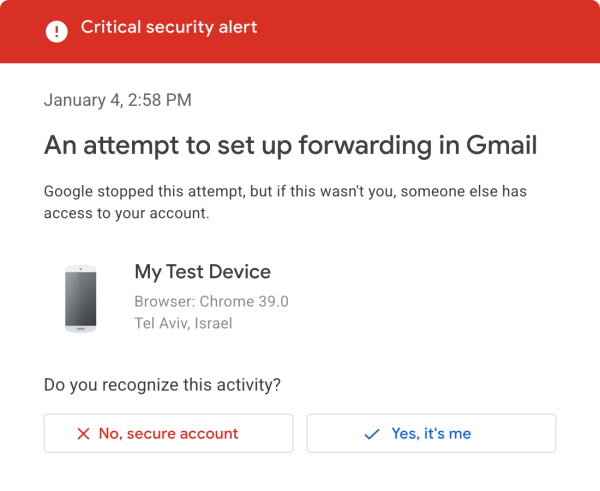 If the operation fails, a warning similar to this will appear on the screen.