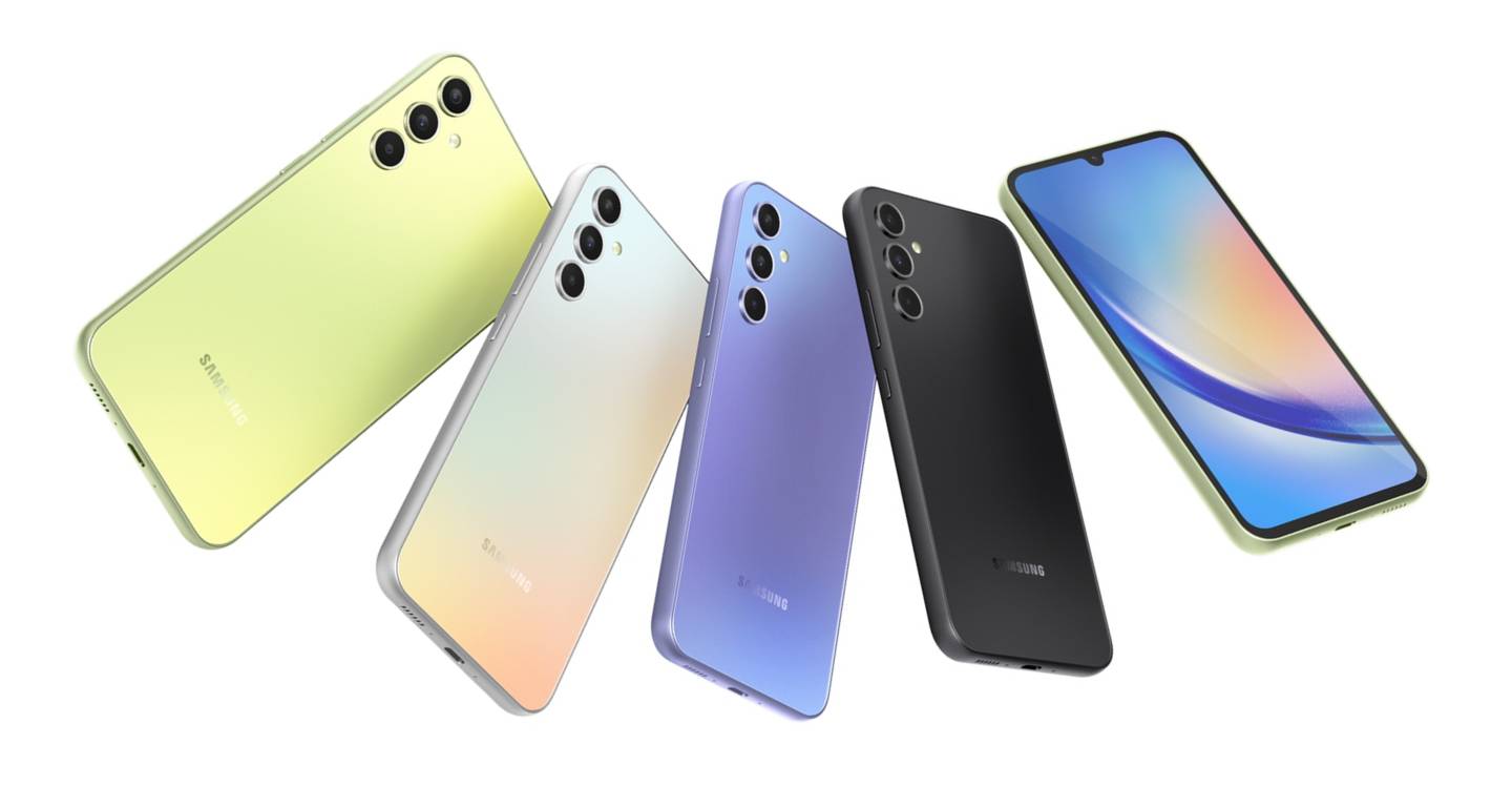 The 5G mobile phone Galaxy A34 5G has a modern and minimalist look.