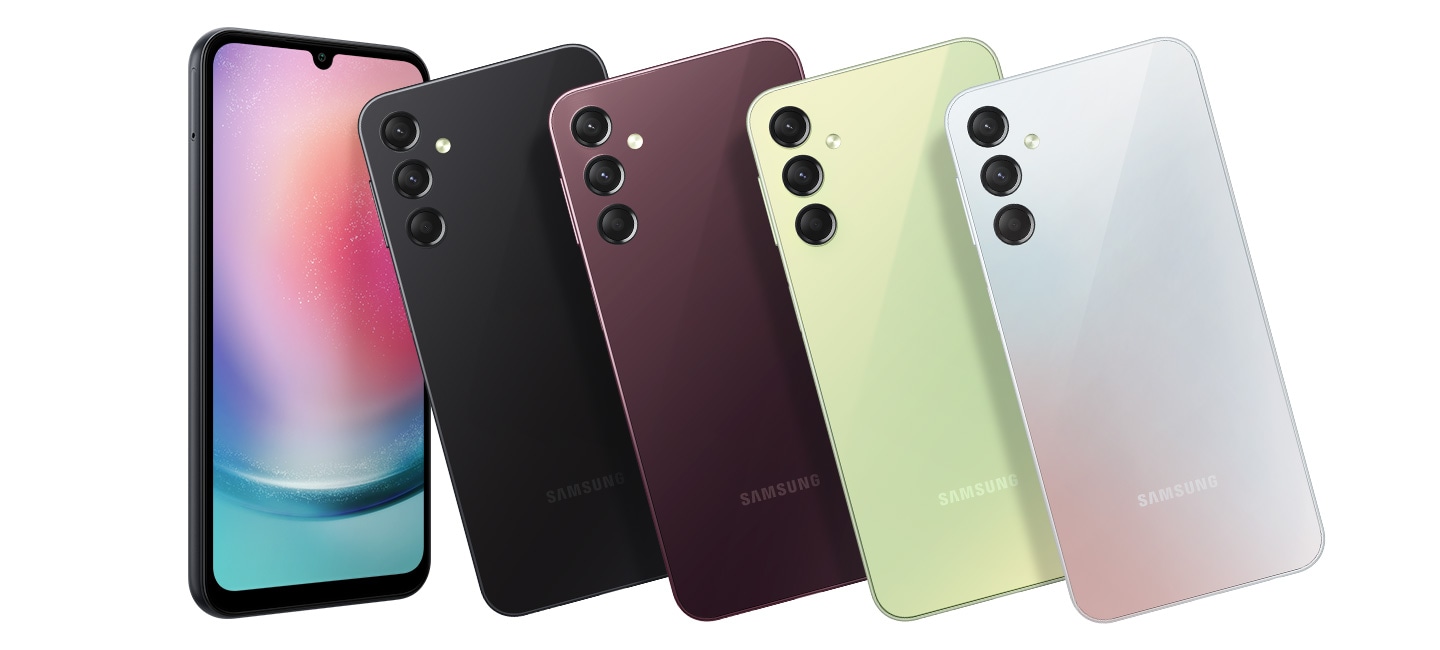 Despite the similar appearance, the Galaxy A24 is only made of plastic.