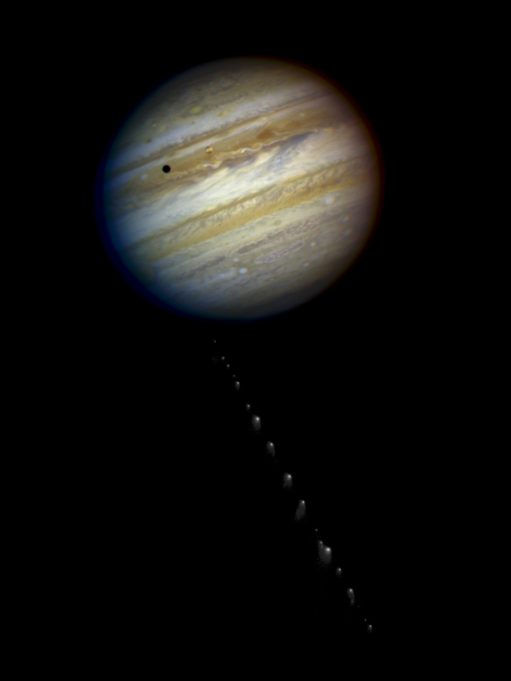 A destruição do cometa Shoemaker-Levy 9 em Júpiter ocorreu em julho de 1994.