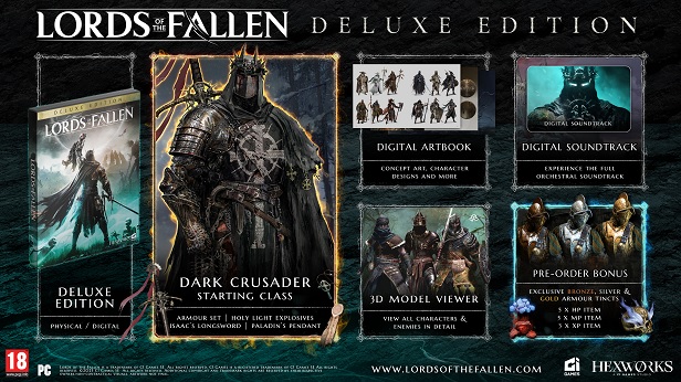 Lords of the Fallen Deluxe Edition comes with exclusive items