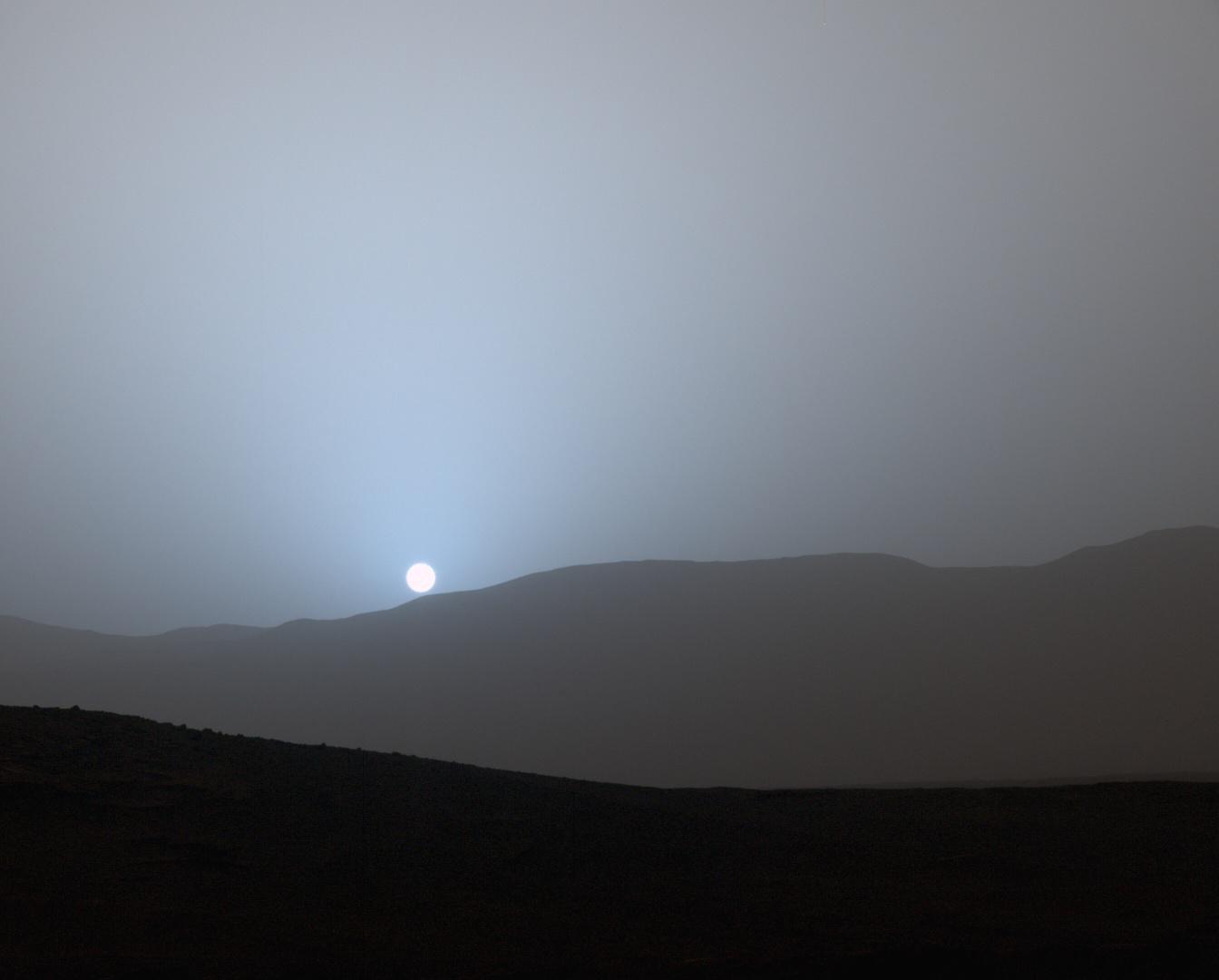A typical sunset on Mars.