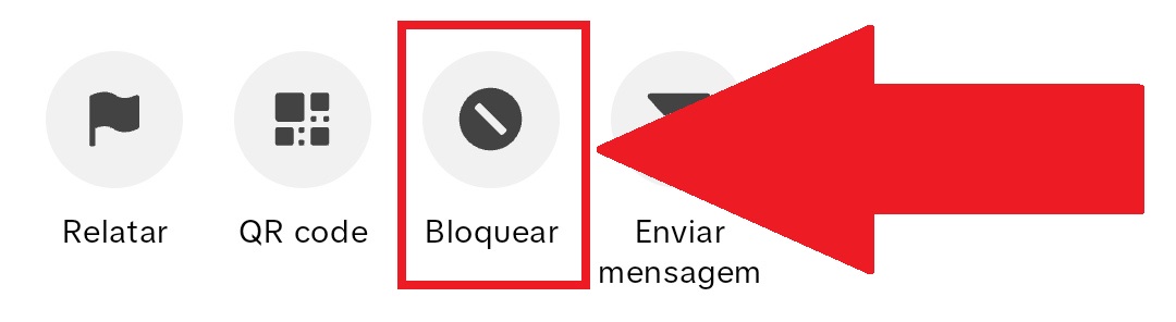 Procure pela opção bloquear entre as ações disponíveis com o perfil selecionado