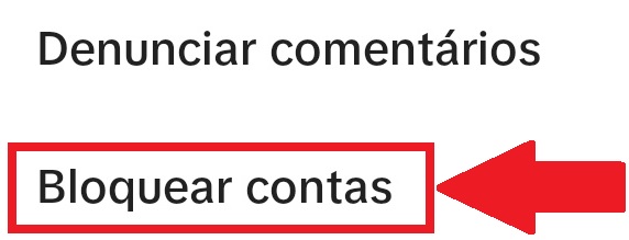 Apertando em "Bloquear contas" você automaticamente bloqueia todos os perfis selecionados