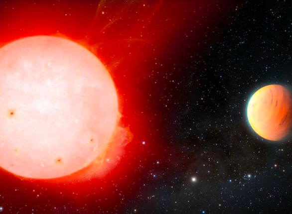 Um exoplaneta gigante gasoso com a densidade de um marshmallow foi detectado em órbita ao redor de uma estrela anã vermelha fria.