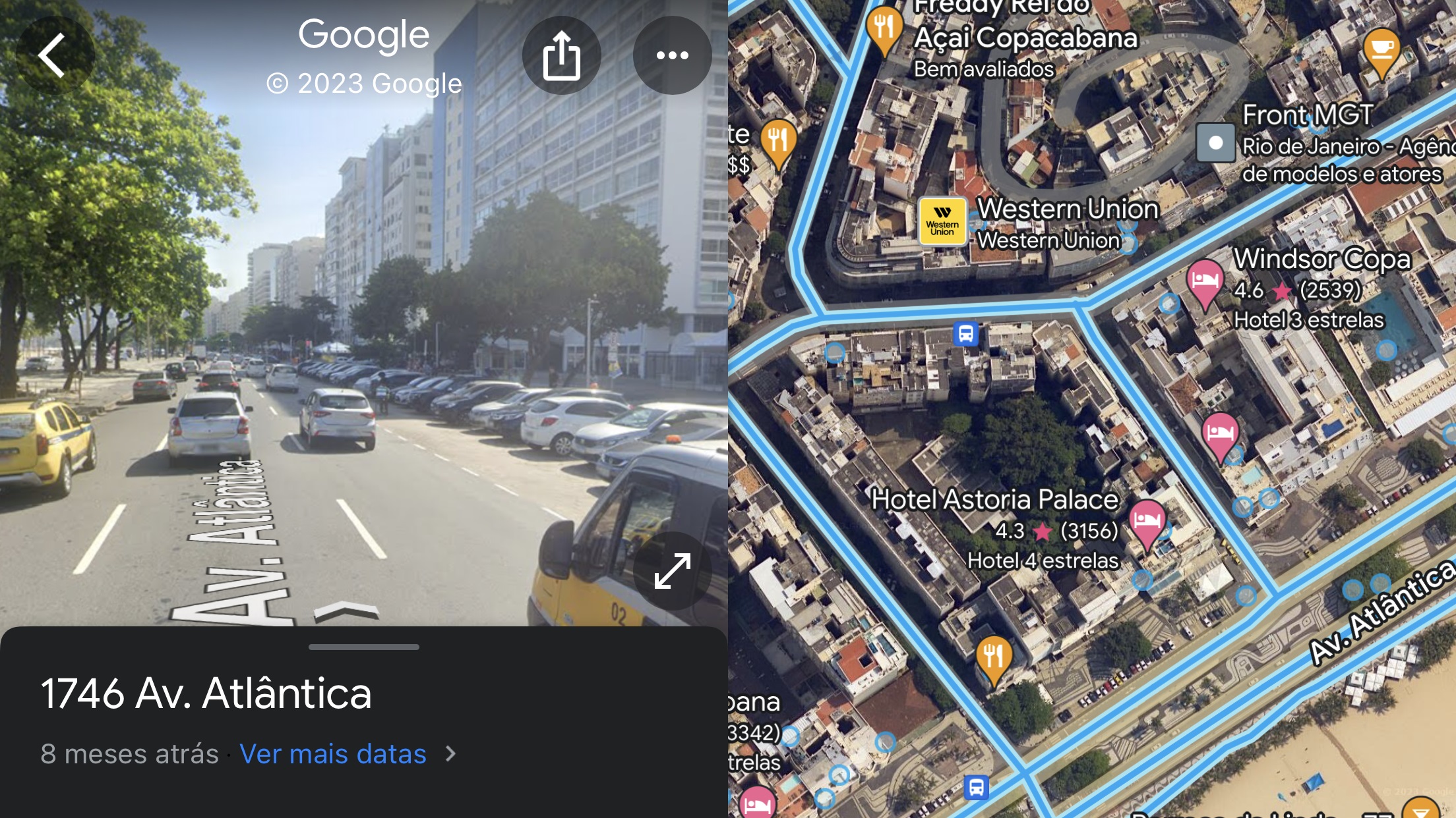 Você pode conferir o mapa 3D de um local através dos apps de navegação