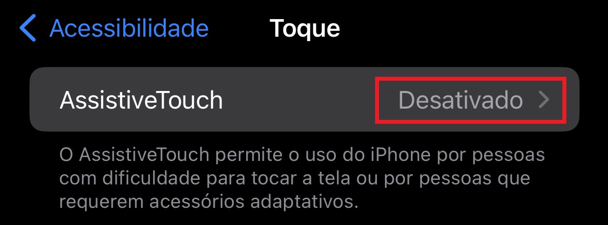 Change "AssistiveTouch" to "On"