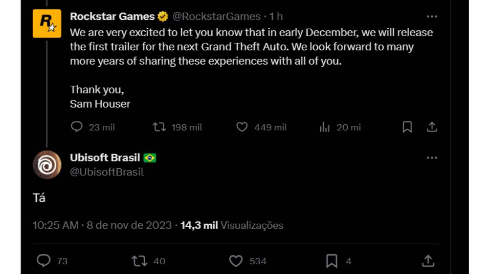 Novidades GTA 6: Anúncio Oficial