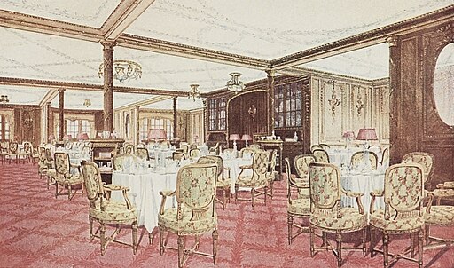 Restaurante À La Carte, exclusivo da primeira classe. (Fonte: Wikimedia Commons/Reprodução)