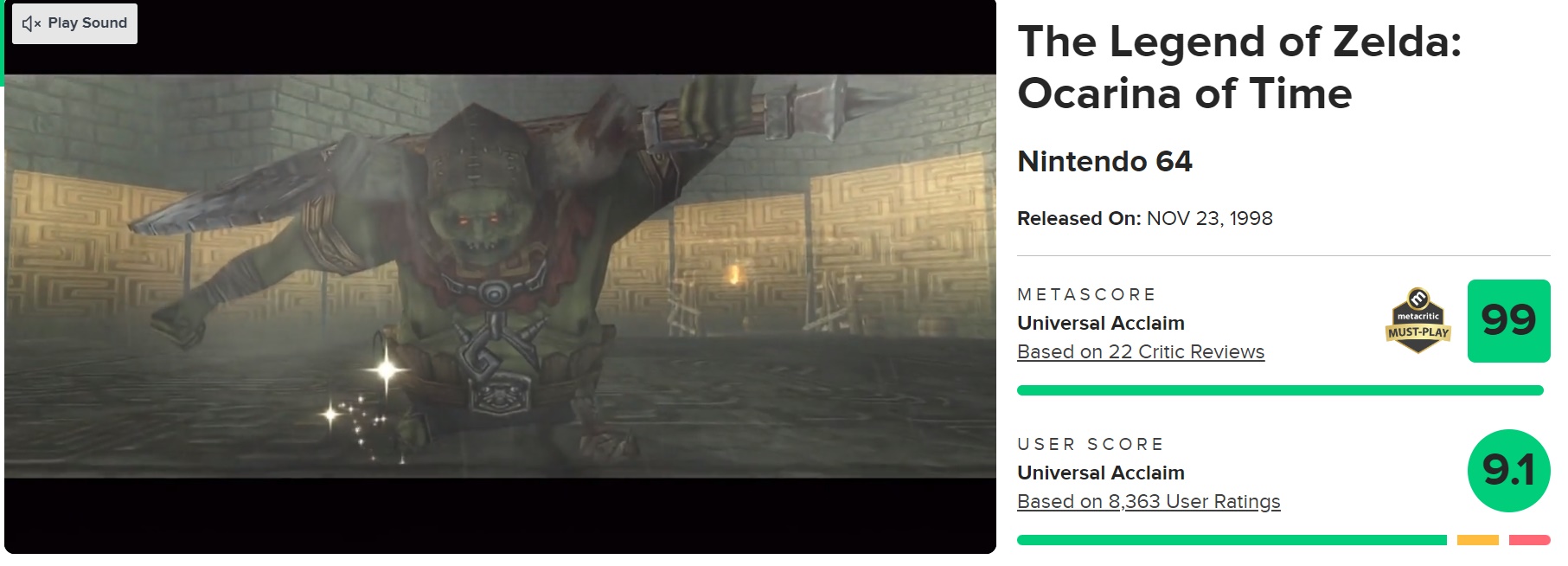 The Legend of Zelda: Ocarina Of Time do Nintendo 64 é o MELHOR jogo de  todos os tempos? 