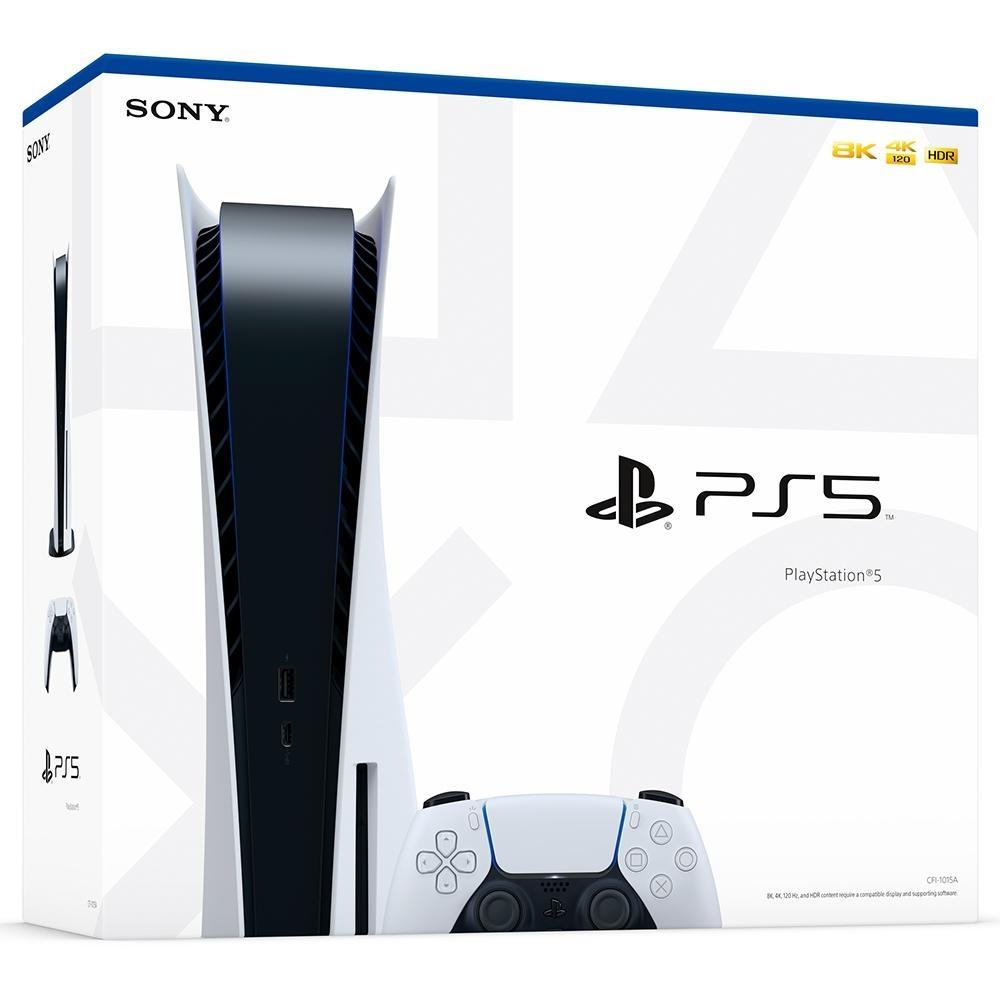 PlayStation 5 com leitor disco.