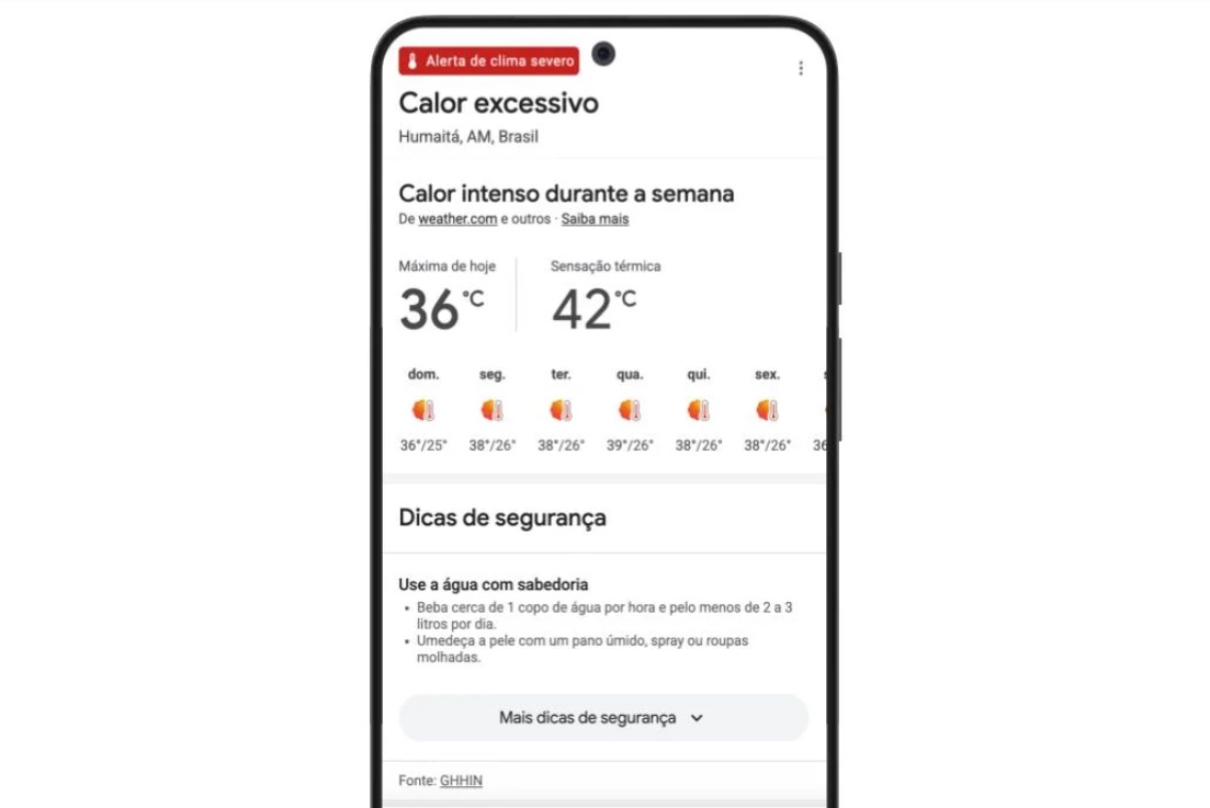 Os alertas avisam tanto sobre calor intenso quanto risco de inundações.