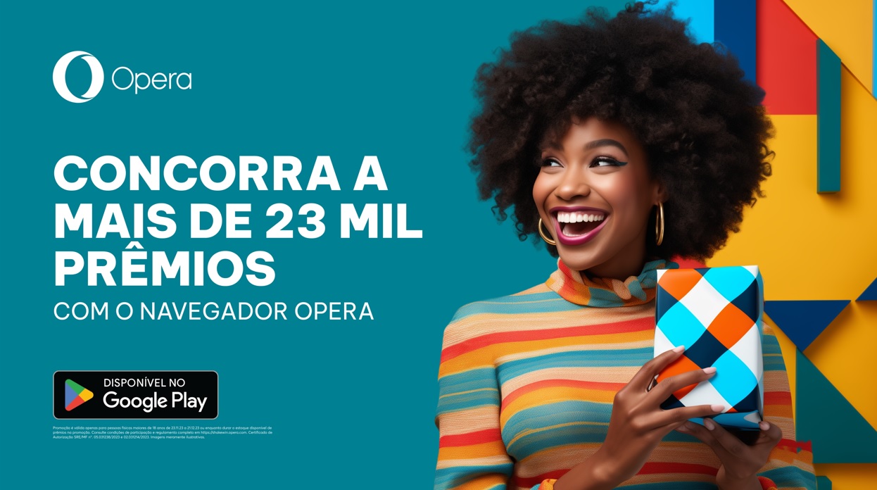 Opera sorteia prêmios no Brasil como corridas de Uber e vouchers do iFood