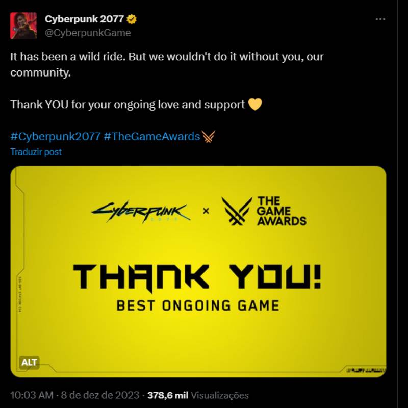 The Game Awards on X: Thank you for watching and supporting