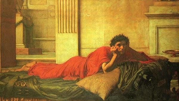 Pintura "Os Remorsos de Nero após matar sua mãe", de John William Waterhouse (Imagem: Wikimedia Commons)
