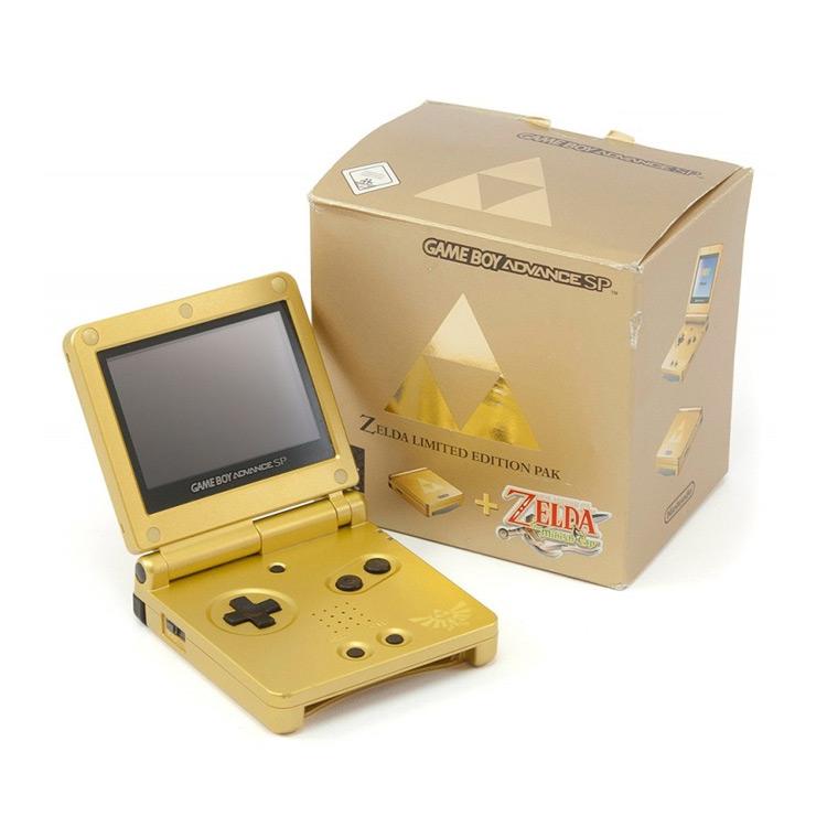 Legend of Zelda Game Boy Advance SP dourado
