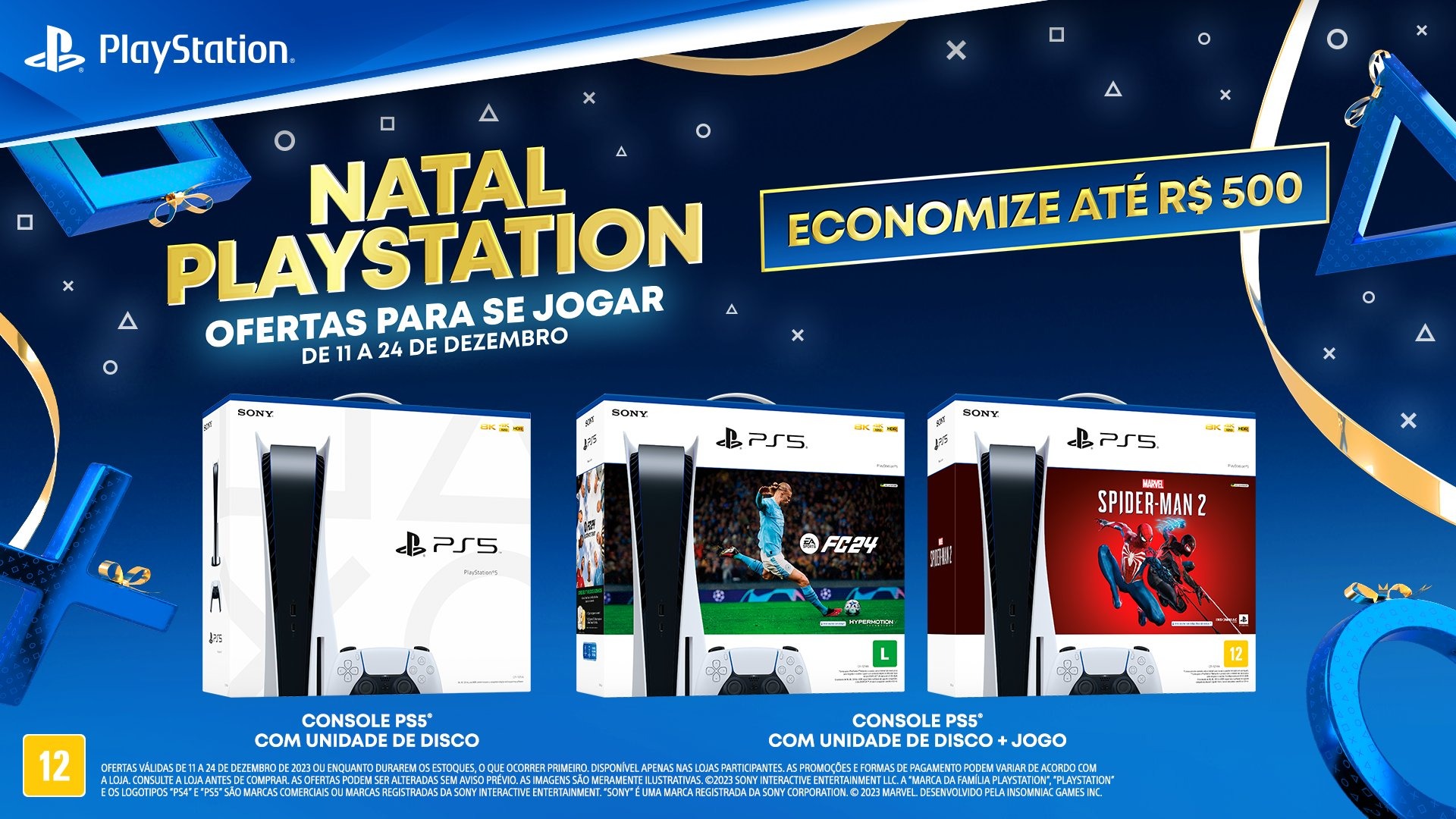 Sony oferece desconto de R$ 500 no PS5 com leitor de discos