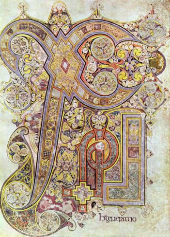 O Chi-Rho, famoso monograma que representa Jesus Cristo, está presente no Livro de Kells em cores vivas e com muitos detalhes. (Fonte: GettyImages/Reprodução)