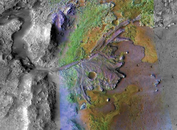 Delta da cratera Jezero em Marte