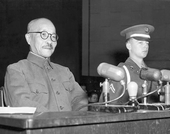 Tojo em 1948 durante seu julgamento. (Fonte: GettyImages)