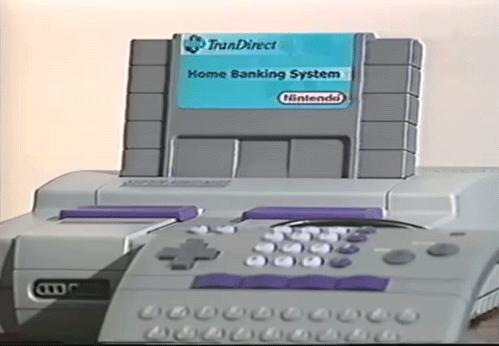Caso desse certo, o Super Nintendo funcionaria como um precursor do Internet Banking.