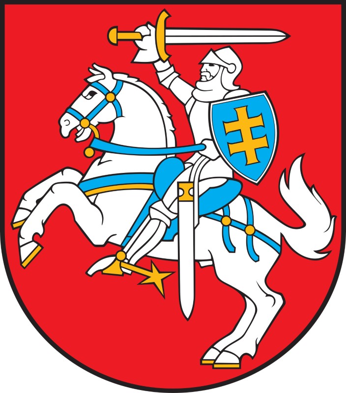 A cruz lituana no Brasão de armas da Lituânia. (Fonte: Wikimedia Commons)