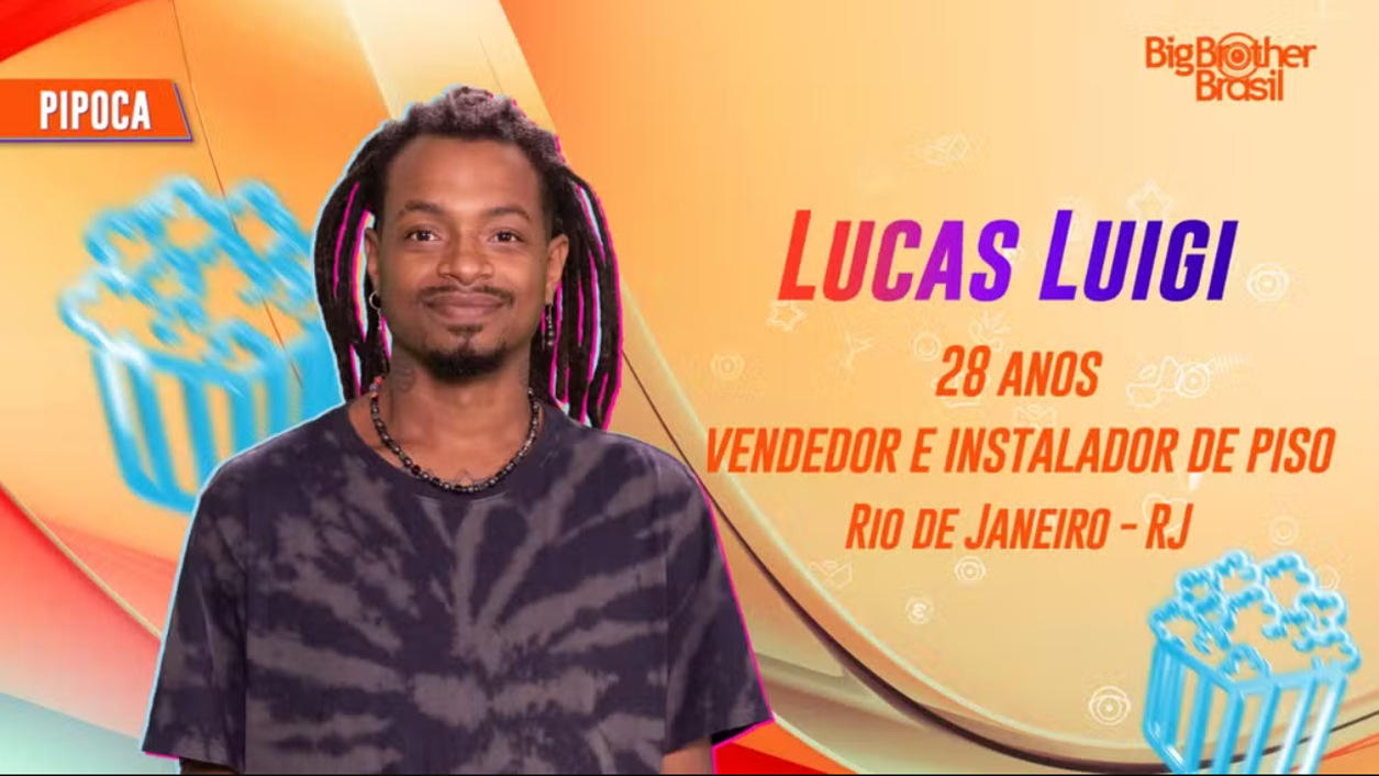 Lucas, brother do grupo pipoca no BBB24