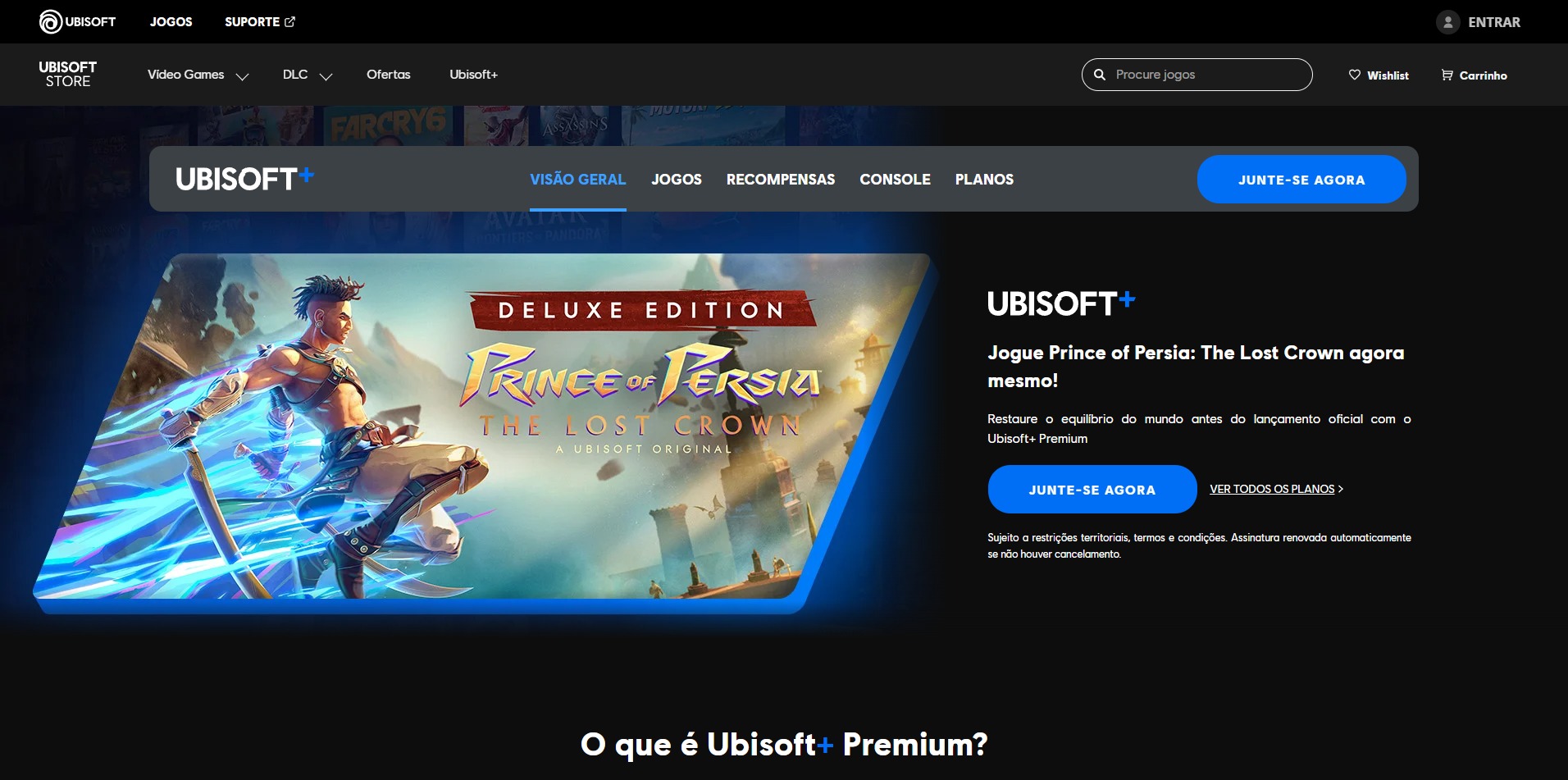 Jogo pode ser desfrutado com a assinatura do plano Ubisoft+ Premium.