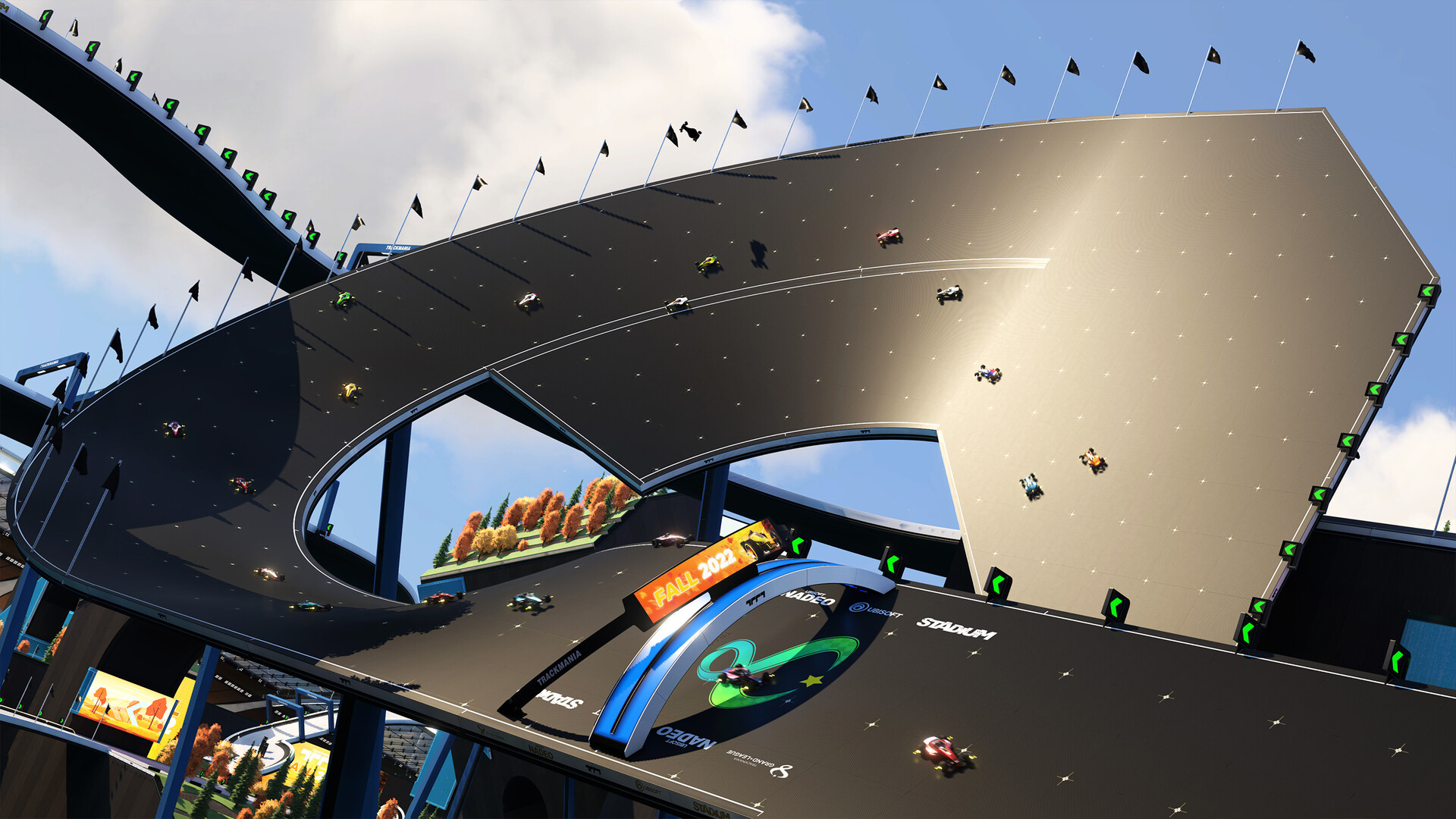 You can create the craziest tracks in Trackmania