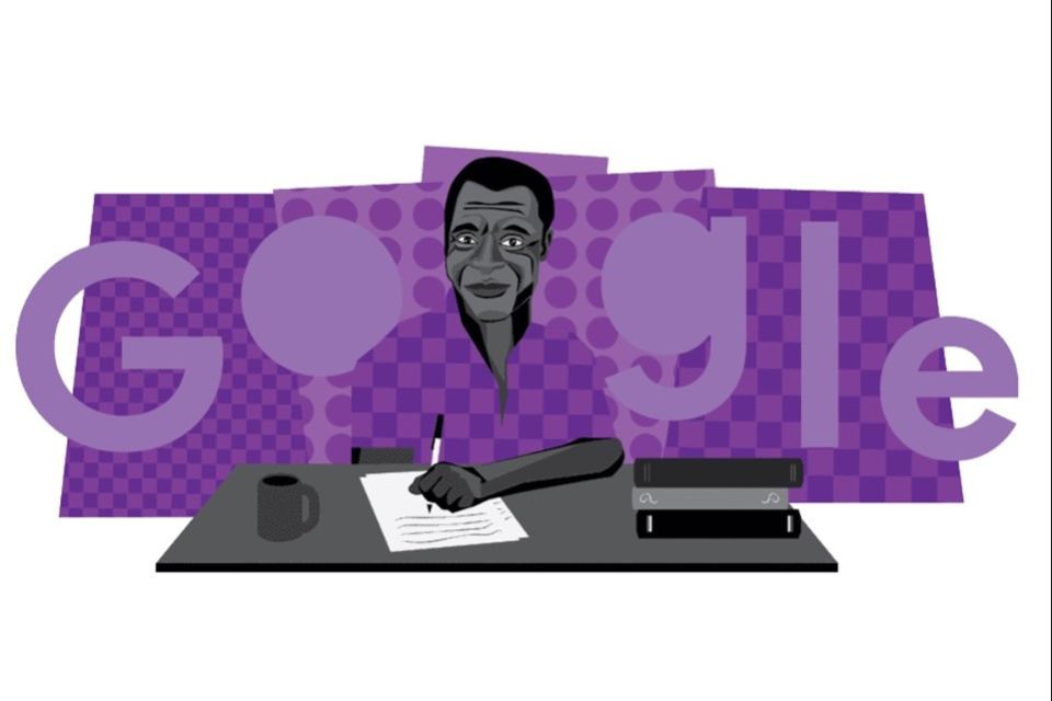 Doodle do Google celebra a vida do escritor James Baldwin