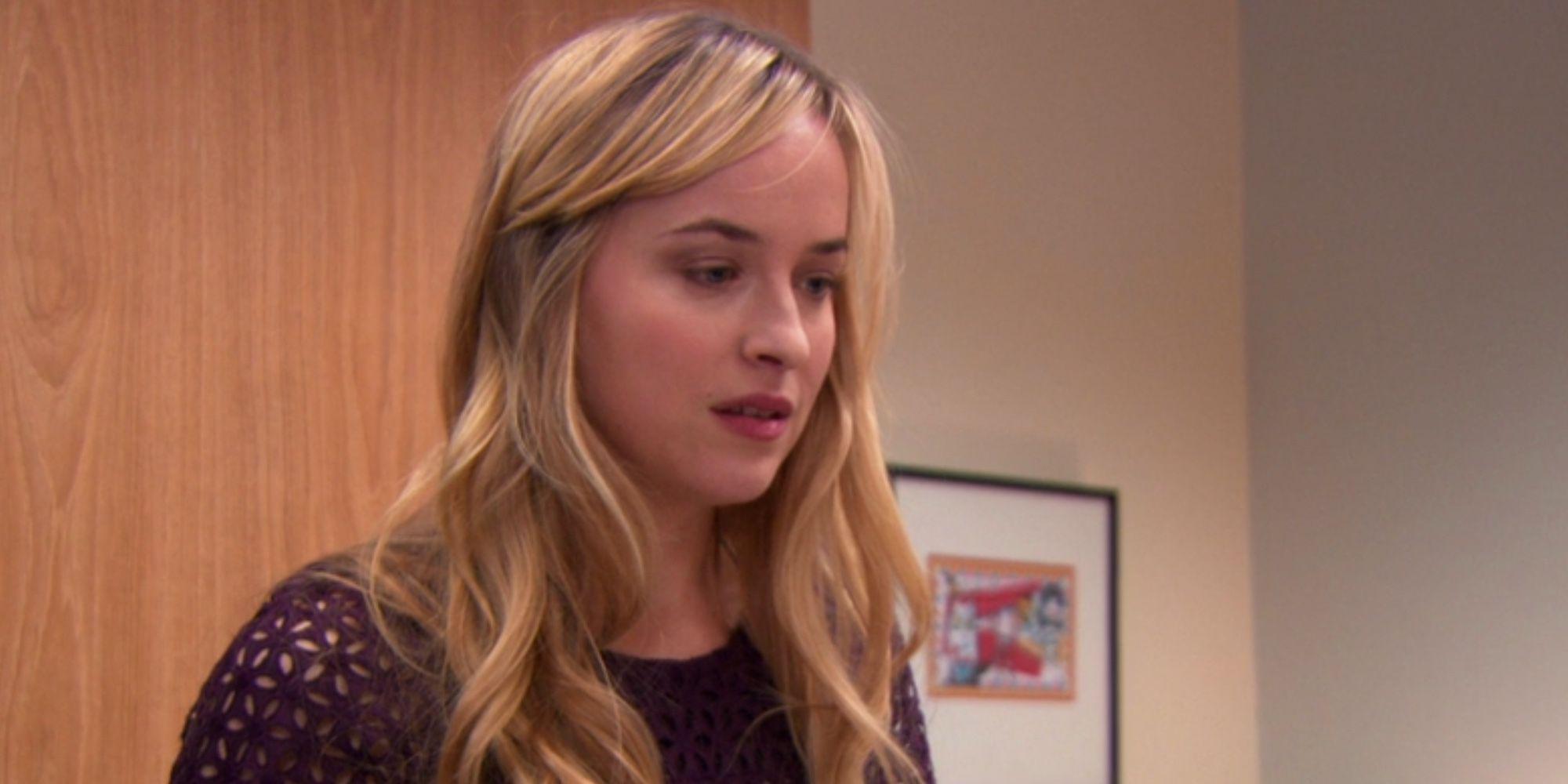 Dakota Johnson no último episódio de The Office.