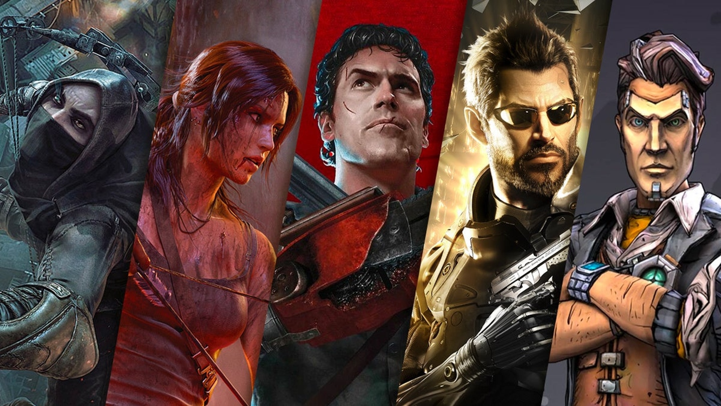 Alguns jogos do catálogo do Embracer Group.