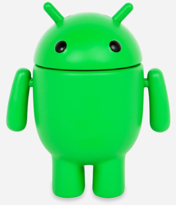 A miniatura do mascote do Android mede 7,6 cm.
