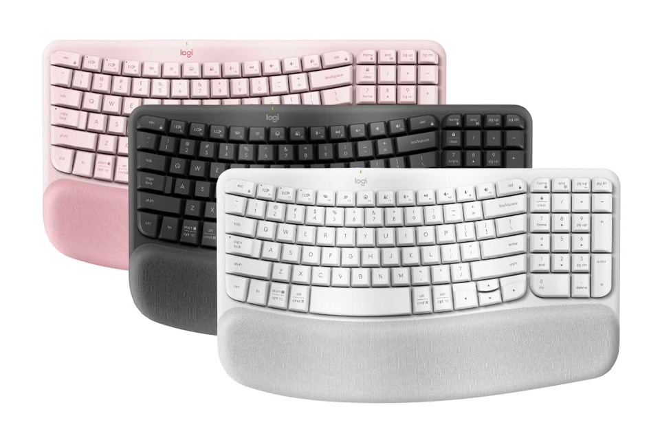 Logitech lança teclado Wave Keys com formato curvo e foco em conforto