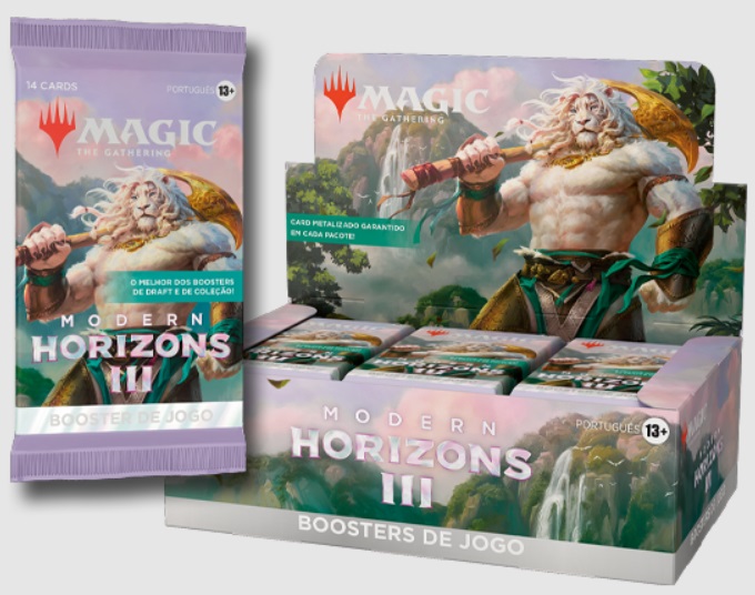 Os boosters do último lançamento de Magic em português do Brasil.