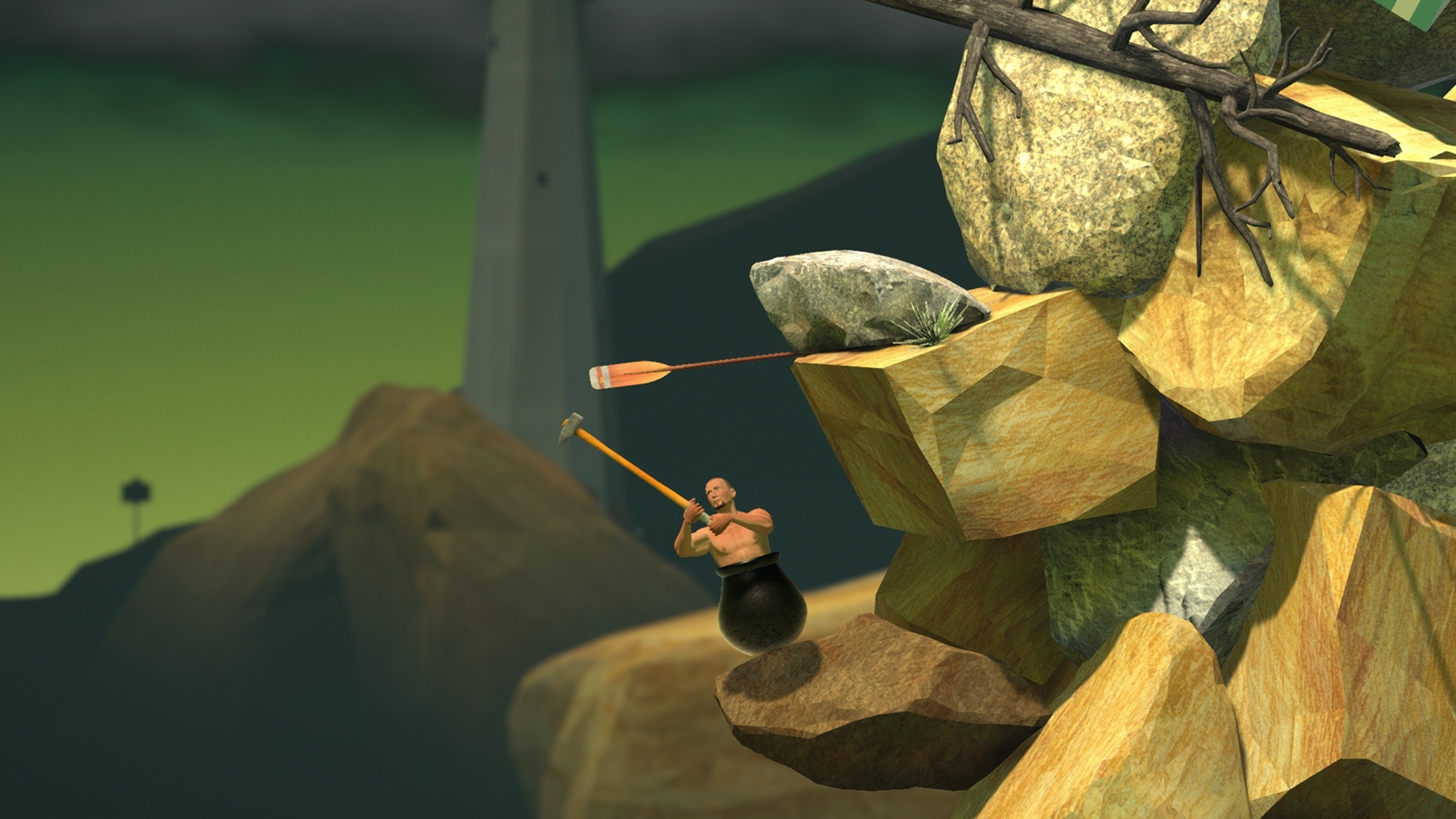 Getting Over It with Bennett Foddy, jogo que inspirou A Difficult Game About Climbing.