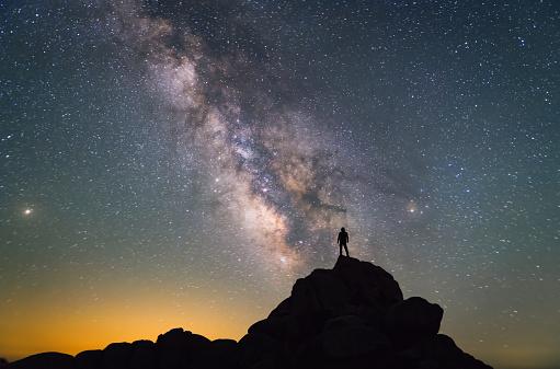 A Via Láctea ilumina a noite em lugares sem poluição luminosa. (Fonte: GettyImages/ Reprodução)