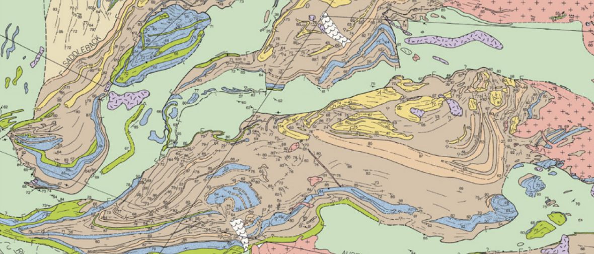 Mapa geológico do Barberton Greenstone Belt. (Fonte: De Ronde/GNS Science)
