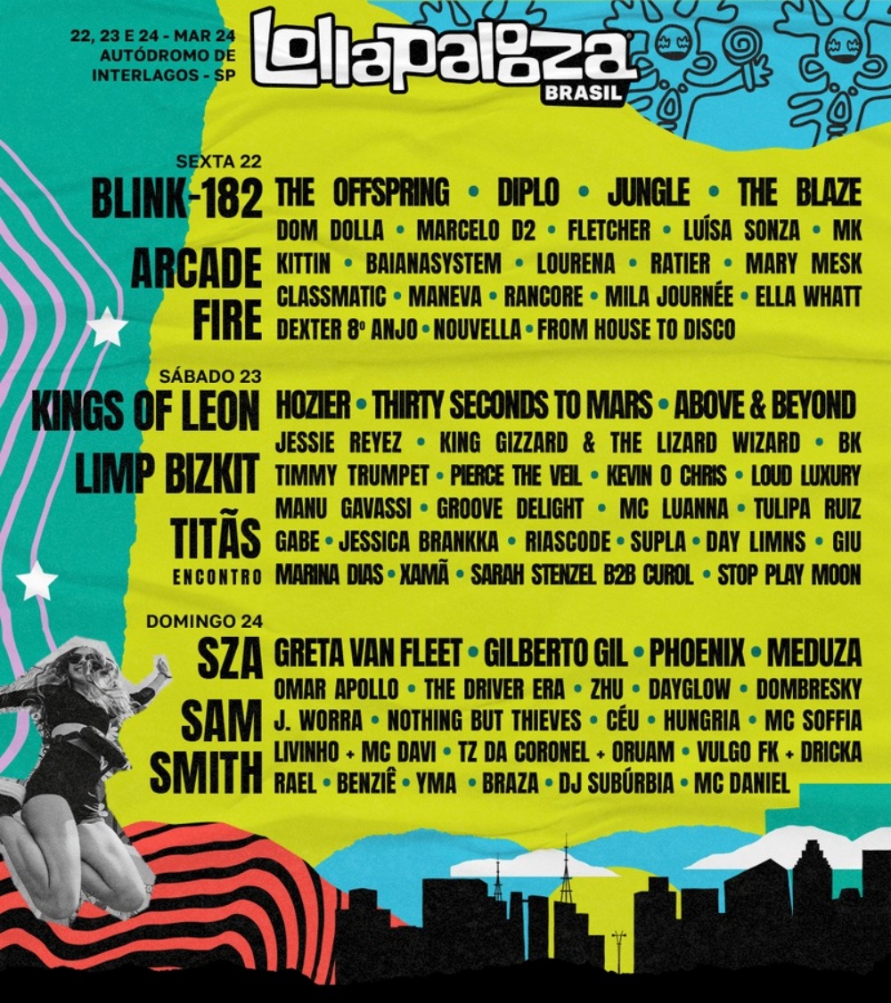 Lollapalooza 2024 veja horário dos shows e onde assistir online